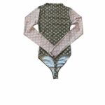 Louis Vuitton Swimsuit Long Sleeves Monogram Khaki Green For Women
