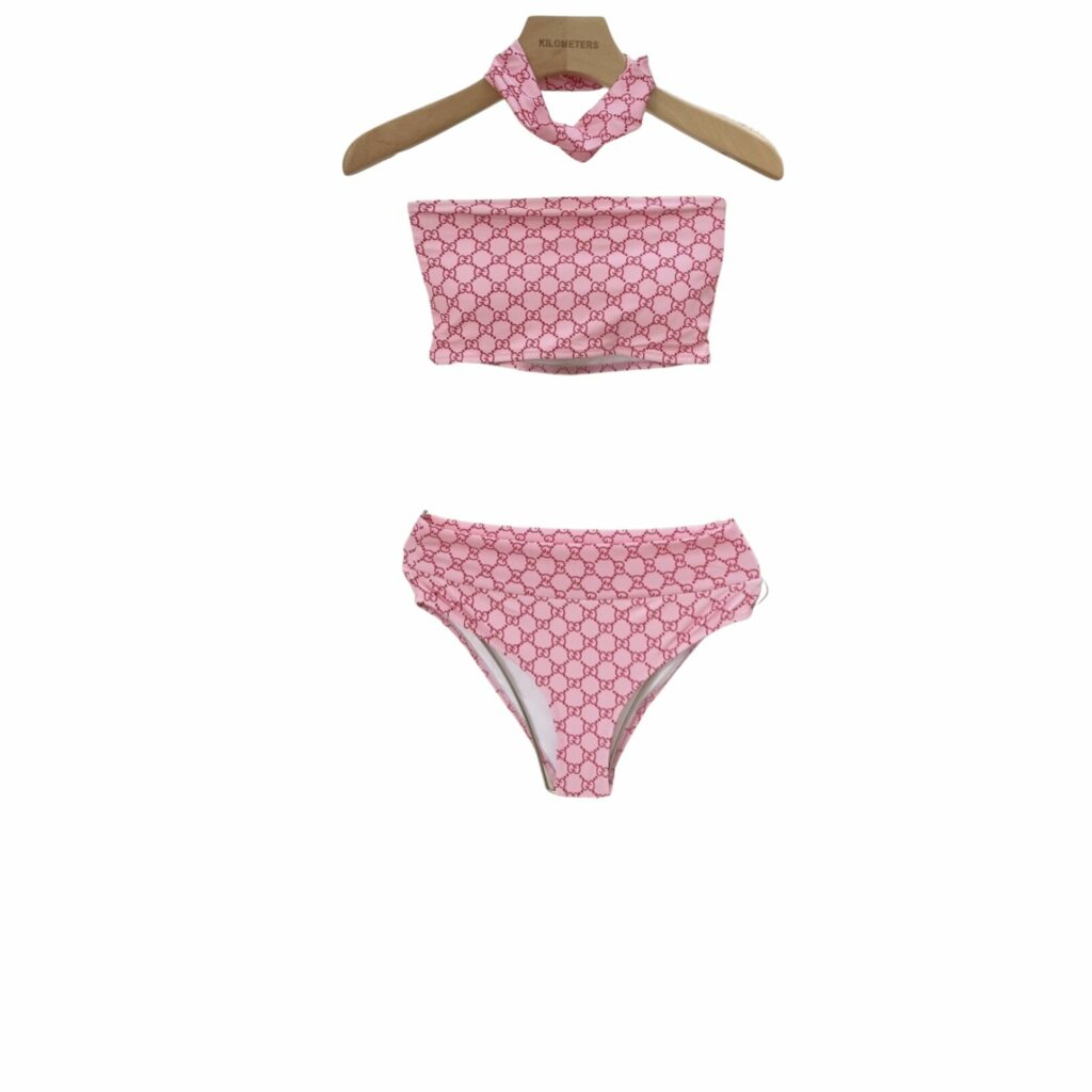 Gucci Swimsuit GG Checkered Pink For Women