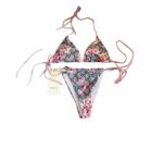 Dior Swimsuit Flower Checkered Pink For Women