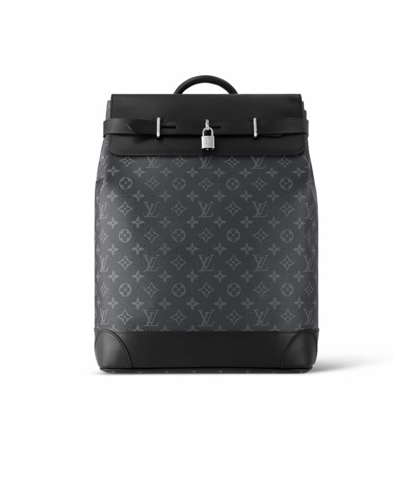 Louis Vuitton Steamer Backpack Bag Black For Men 12.6in/32cm M44052
