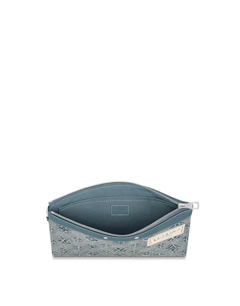 Louis Vuitton Pochette To Go Blue For Men 11.8in/30cm M82313
