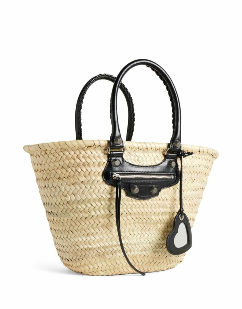 Balenciaga Medium Le Cagole Basket Bag Beige For Women 18.9 Inches/ 48 Cm