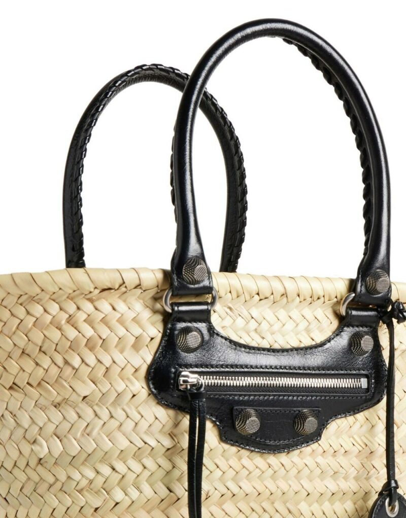 Balenciaga Medium Le Cagole Basket Bag Beige For Women 18.9 Inches/ 48 Cm