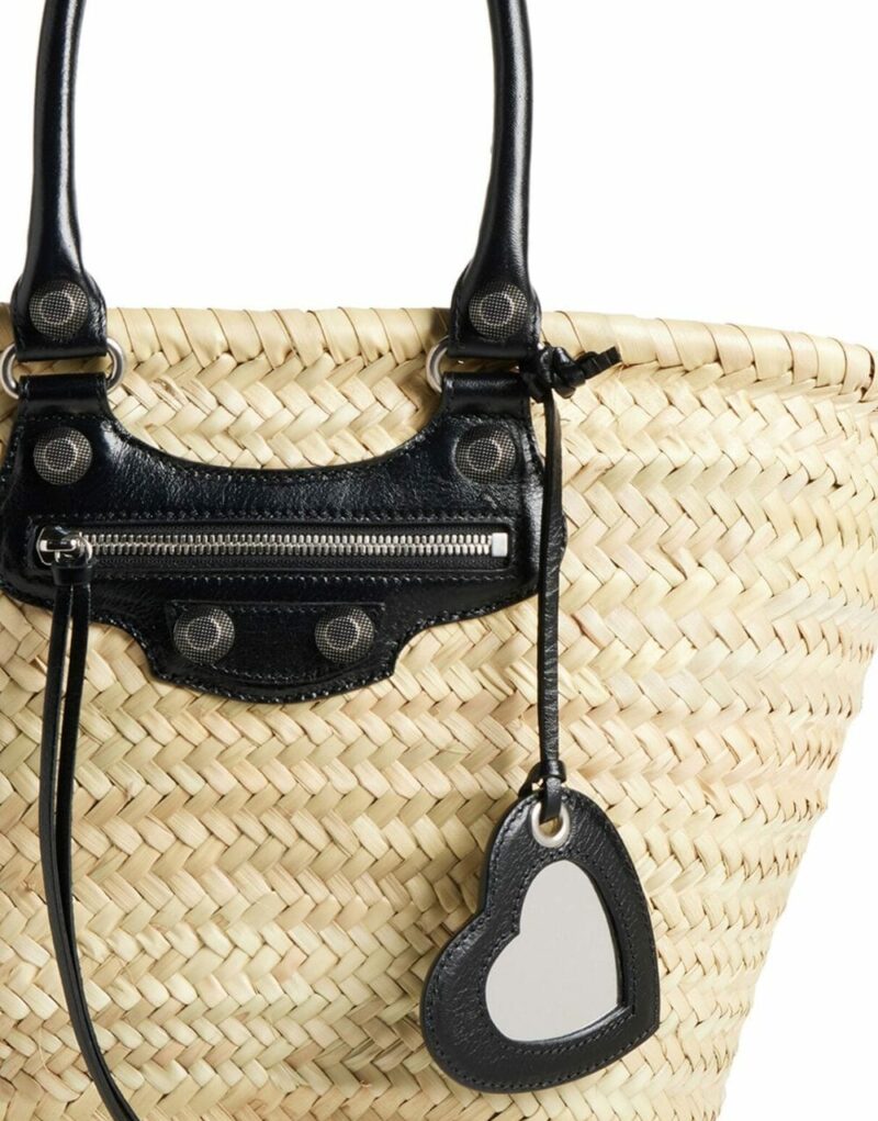 Balenciaga Medium Le Cagole Basket Bag Beige For Women 18.9 Inches/ 48 Cm