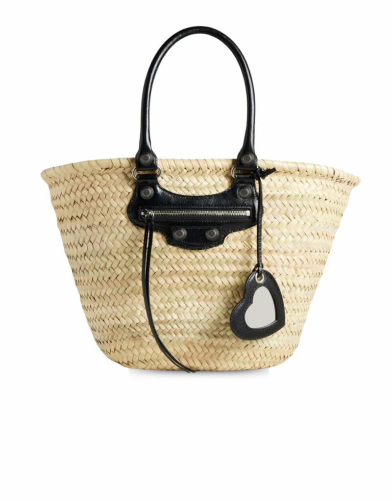Balenciaga Medium Le Cagole Basket Bag Beige For Women 18.9 Inches/ 48 Cm