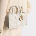 Dior Mini Dior Book Tote White For Women 8.5 Inches/ 21.5 Cm S5573OWHP_M030