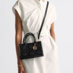 Dior Mini Dior Book Tote Black For Women 8.5 Inches/ 21.5 Cm S5573OWHP_M900