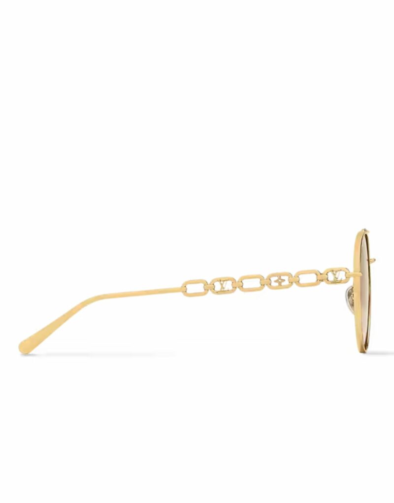 Louis Vuitton My LV Chain Pilot Sunglasses Gold For Women Z1539W