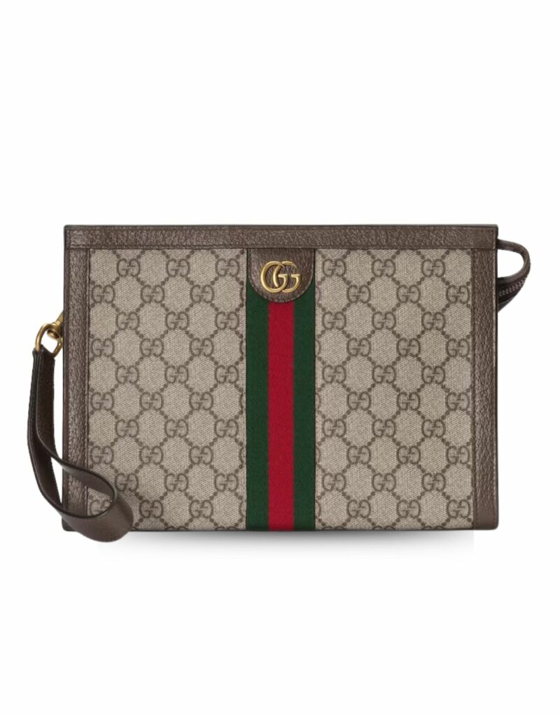 Gucci Ophidia GG Pouch Beige For Women 10.2 in/ 26 cm 760243 96IWT 8745