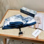 Dior Opening Folding Umbrella White