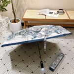 Dior Opening Folding Umbrella Blue