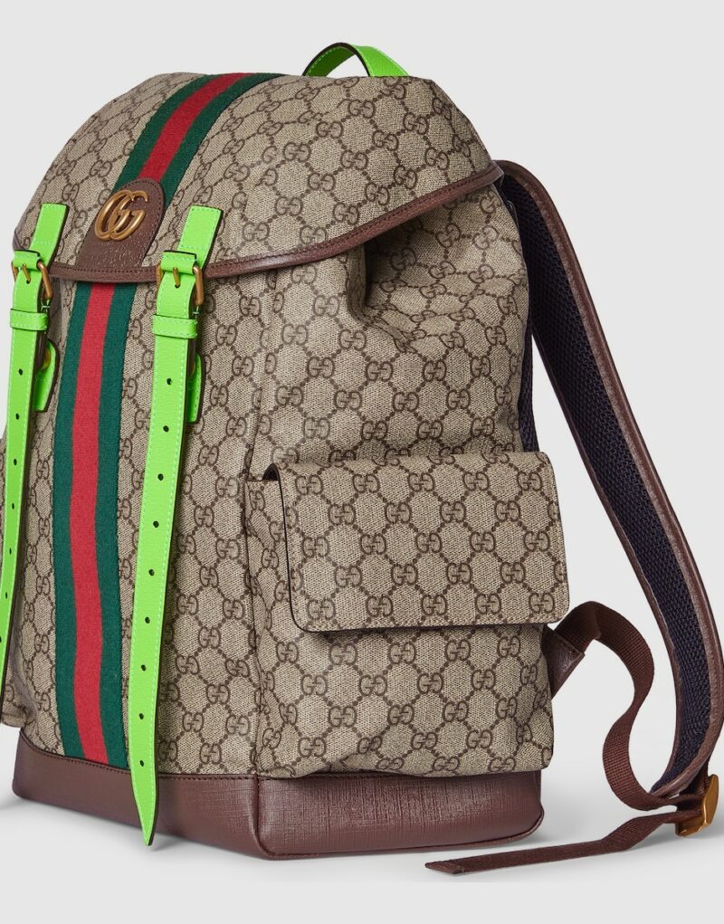 Gucci Ophidia Medium Backpack Beige For Men 15.7 in/ 40 cm 598140 FADEB 9750