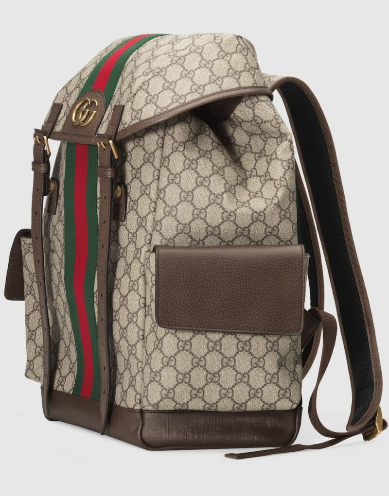 Gucci Ophidia Medium Backpack Beige For Men 15.7 in/ 40 cm 598140 HUHAT 8564
