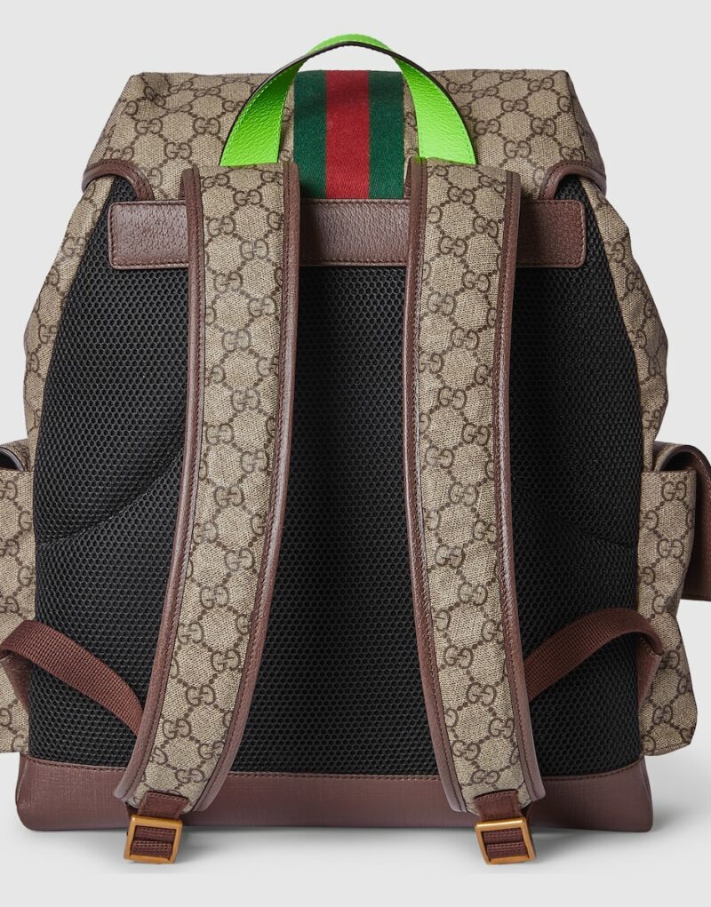 Gucci Ophidia Medium Backpack Beige For Men 15.7 in/ 40 cm 598140 FADEB 9750