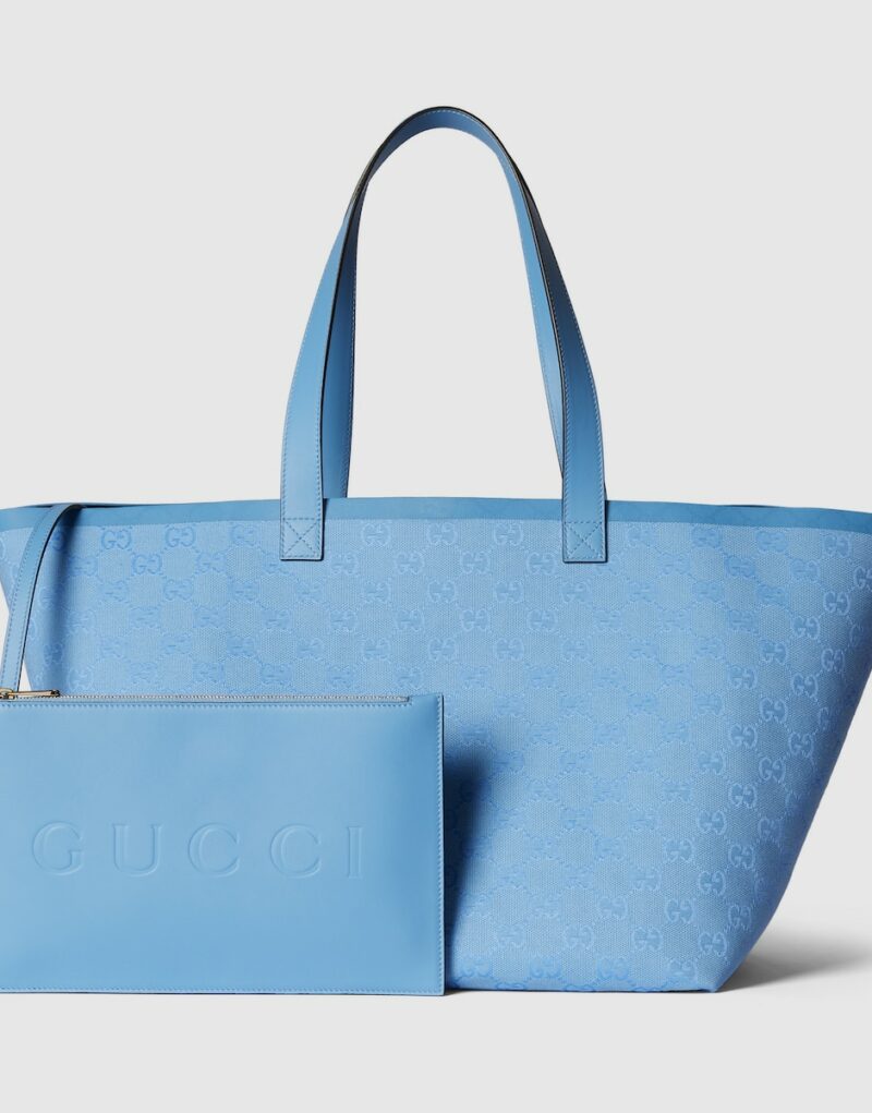 Gucci Original GG Medium Tote Bag Blue For Women 11.8 in/ 30 cm 788203 FADH5 4241