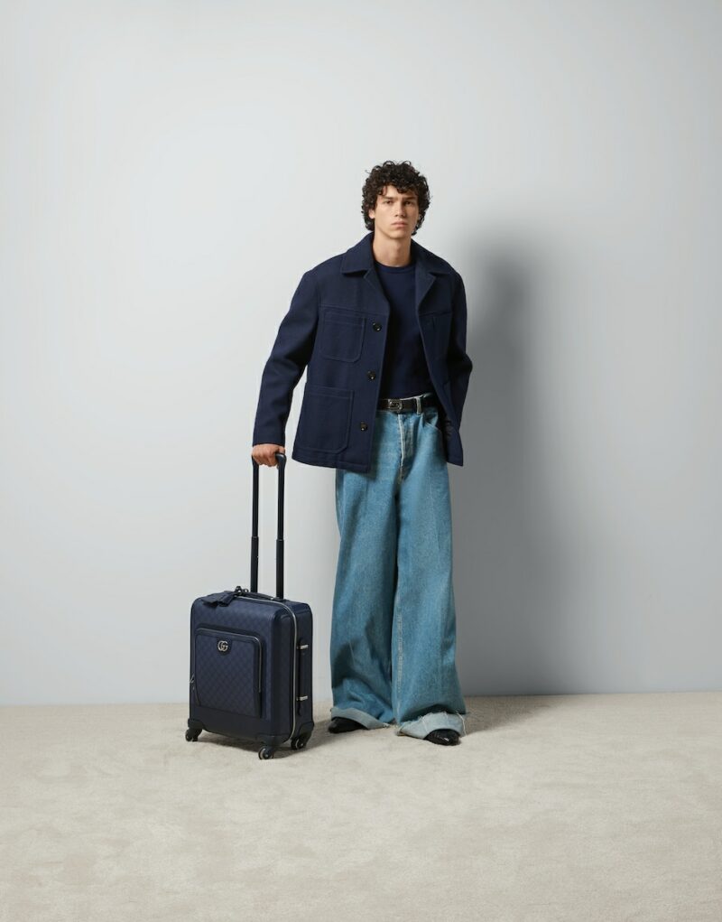 Gucci Ophidia GG Small Cabin Trolley Blue For Men 20.1 In/ 51 Cm 693646 UULBN 8441