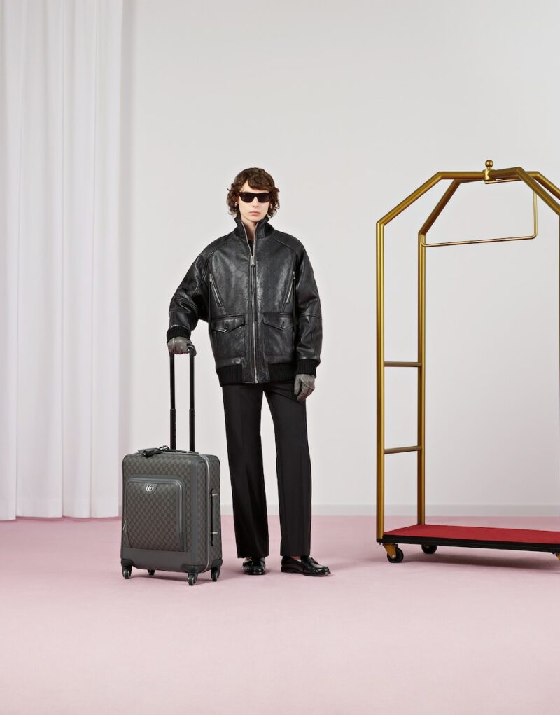 Gucci Ophidia Small Cabin Trolley Grey For Men 22.4 In/ 57 Cm 728347 UULBN 1244