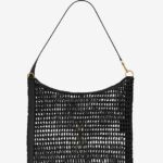 Saint Laurent Oxalis Bag In Raffia Macramé Black For Women 15.7 Inches/ 40 Cm 781289GAAEA1000