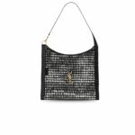 Saint Laurent Oxalis Bag In Raffia Macramé Black For Women 15.7 Inches/ 40 Cm 781289GAAEA1000