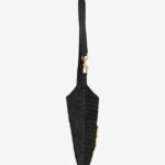 Saint Laurent Oxalis Bag In Raffia Macramé Black For Women 15.7 Inches/ 40 Cm 781289GAAEA1000