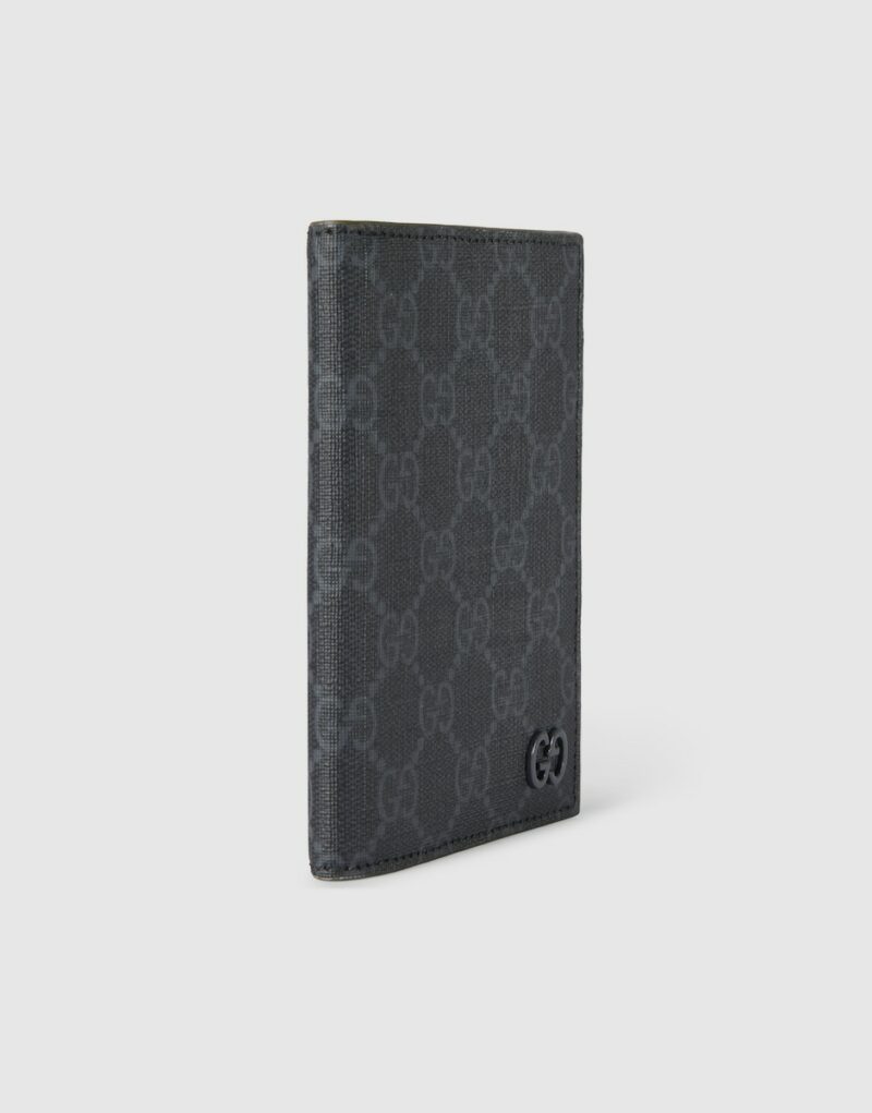 Gucci Passport Case With GG Detail Black 7.5in/19cm 795229 FACQC 1049