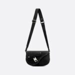 Dior Saddle Messenger Bag Black For Men 9.5 Inches/ 24 Cm 1ADPO325YKK_H00N
