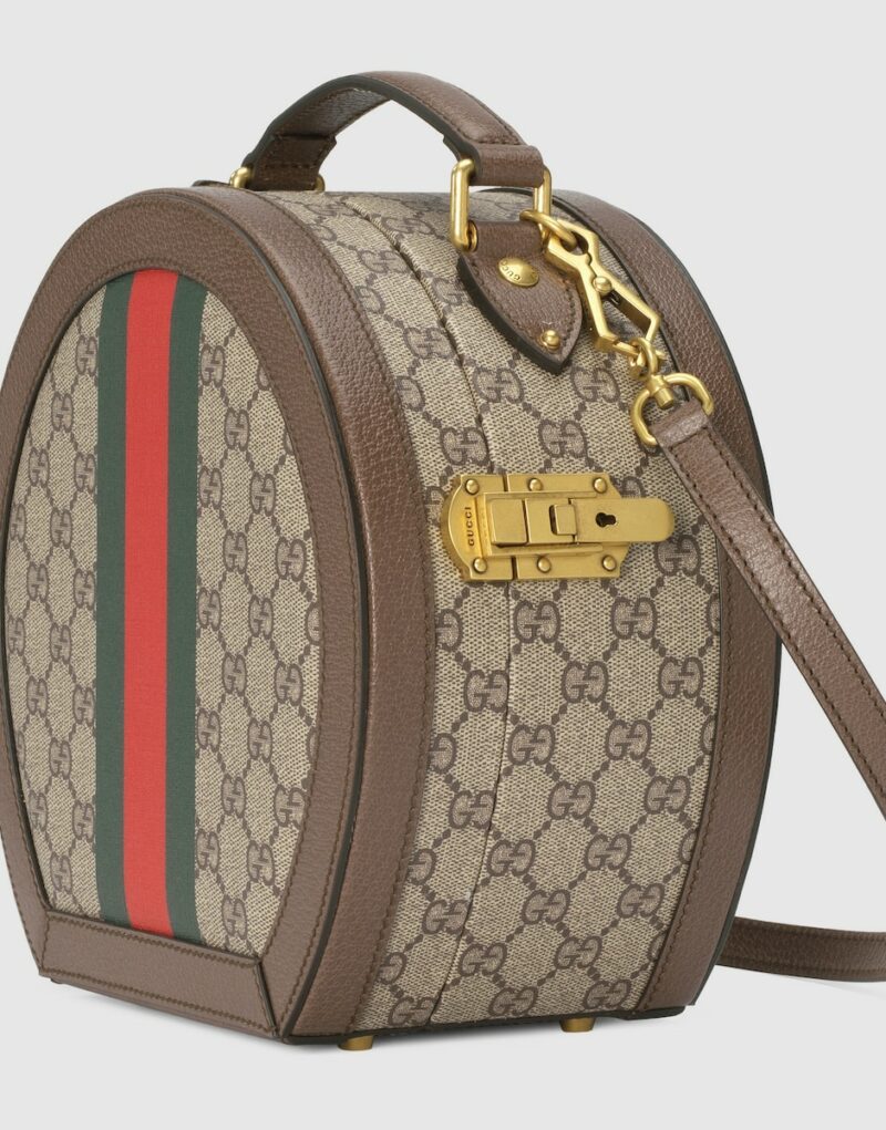 Gucci Savoy Mini Hat Box Beige 9.4in/24cm 722185 FABNN 9945