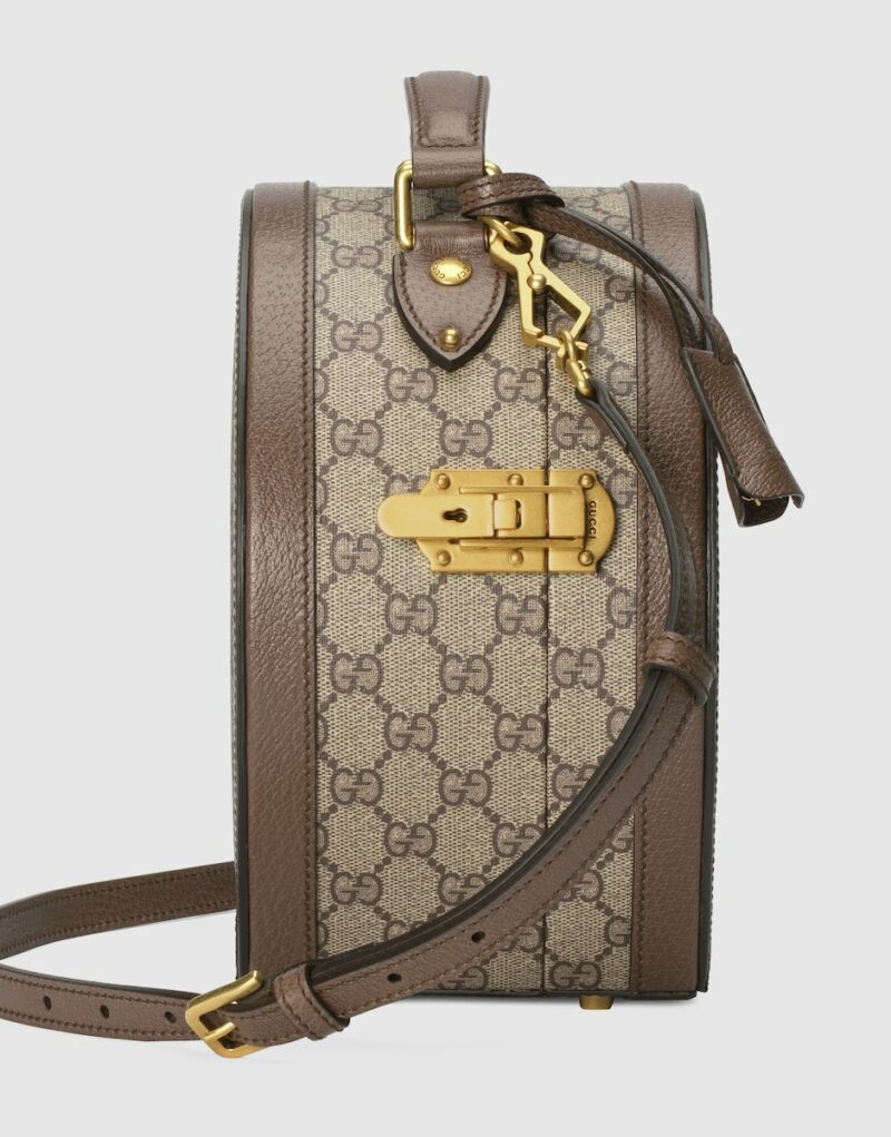Gucci Savoy Mini Hat Box Beige 9.4in/24cm 722185 FABNN 9945