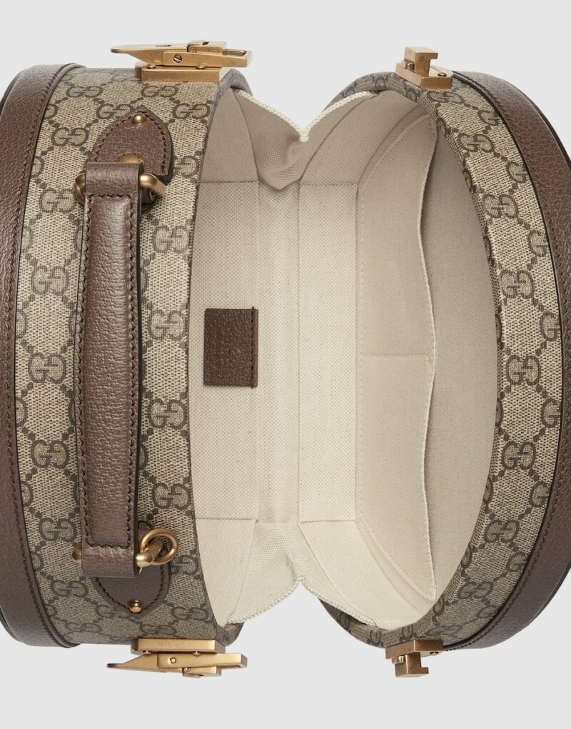 Gucci Savoy Mini Hat Box Beige 9.4in/24cm 722185 FABNN 9945