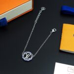Louis Vuitton Sparkling Sapphire Bracelet Silver For Women