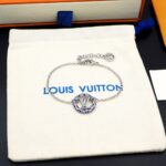 Louis Vuitton Sparkling Sapphire Bracelet Silver For Women