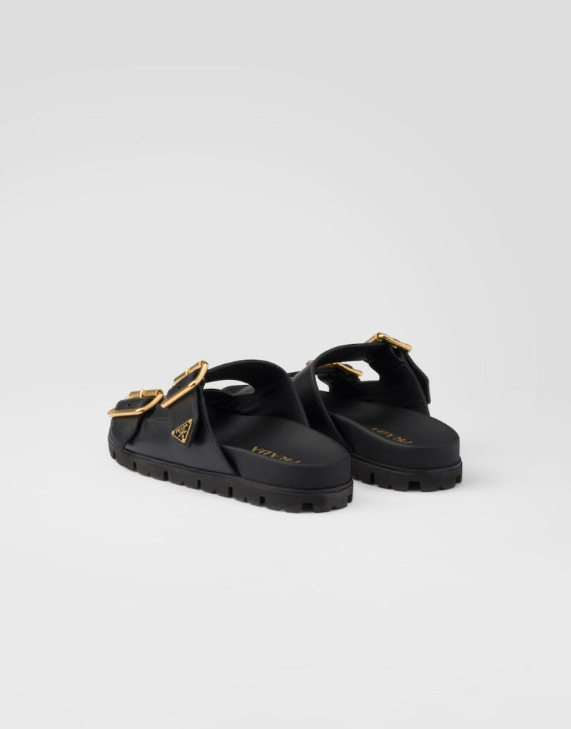 Prada Strap Slides Black For Women 1XX692_3LEM_F0002_F_020