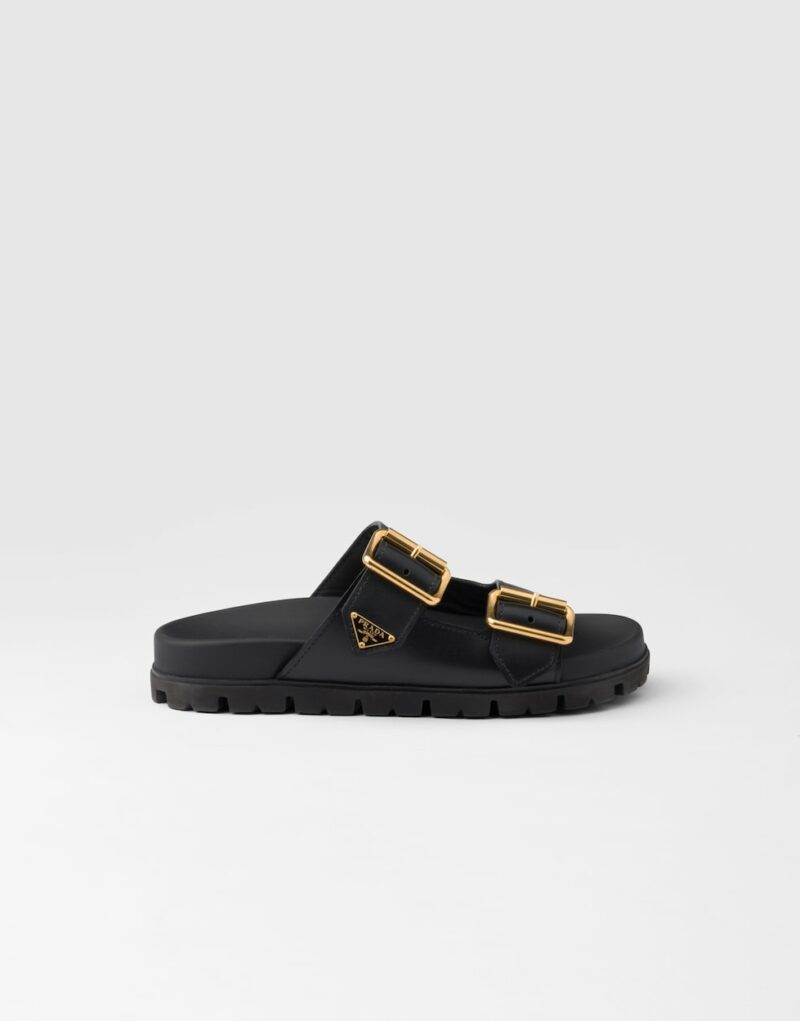 Prada Strap Slides Black For Women 1XX692_3LEM_F0002_F_020