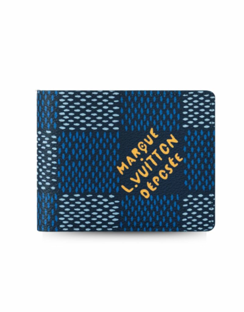 Louis Vuitton Multiple Wallet Blue For Men 4.5 Inches/ 11.5 Cm N40676