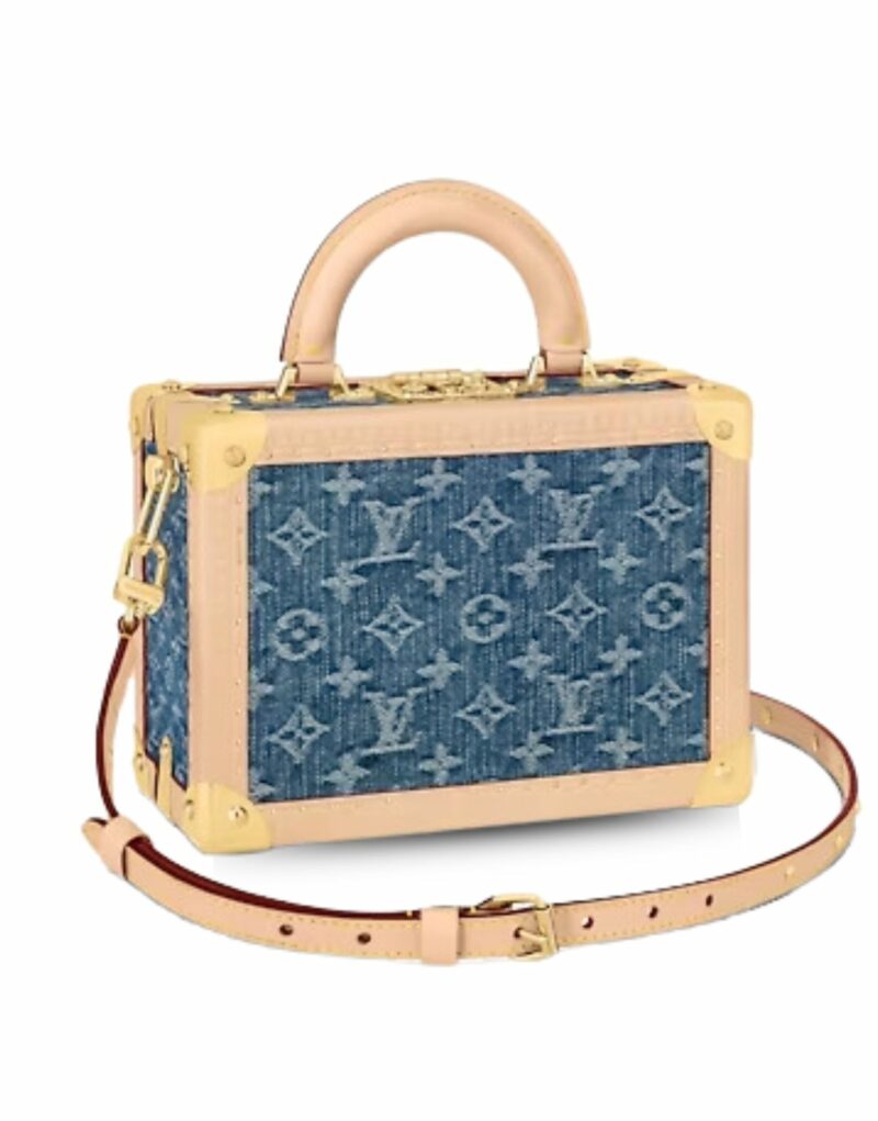 Louis Vuitton Petite Valise Denim Bleu Blue For Women 8.9 Inches/ 23 Cm M24161
