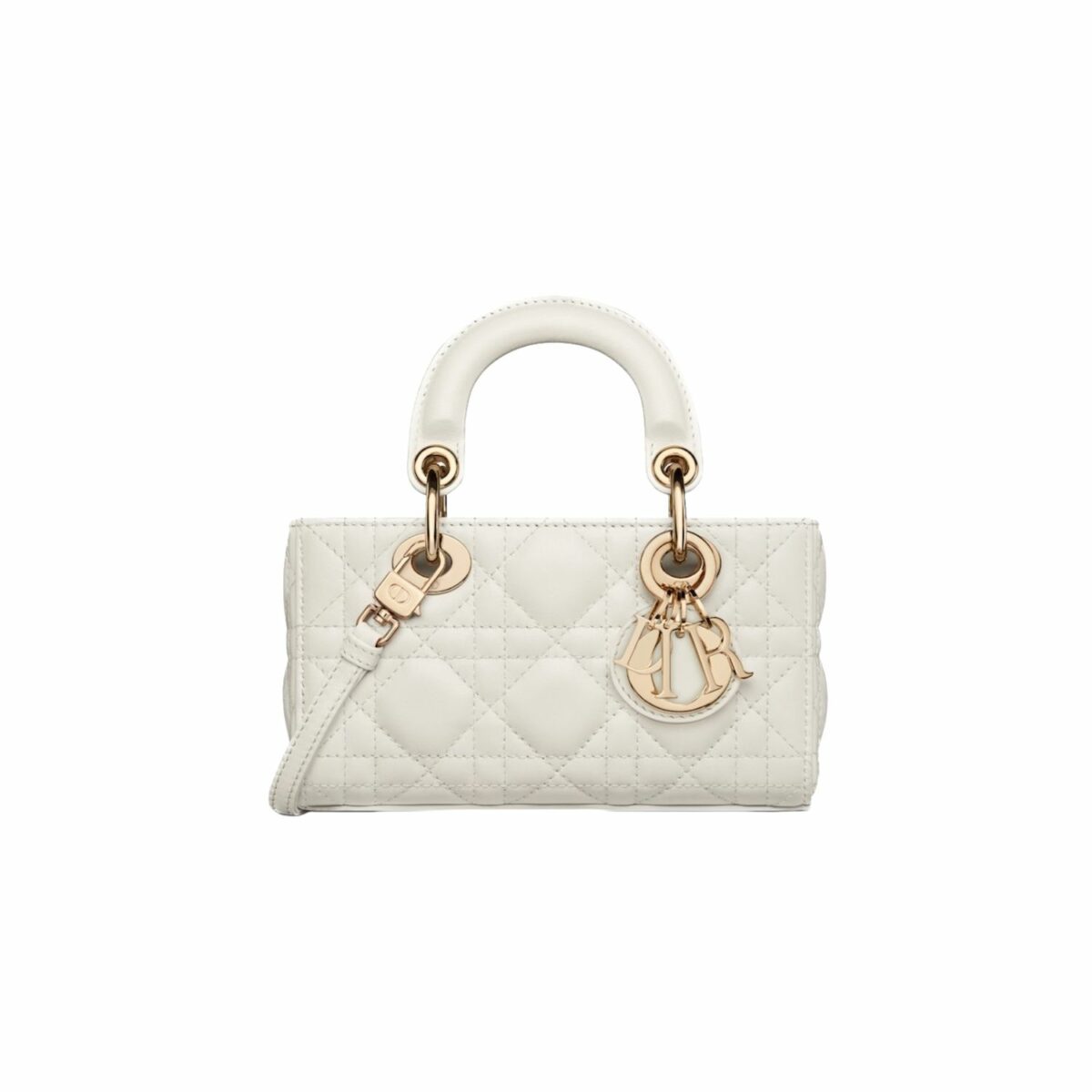 Dior Small Lady D-Joy Bag White For Women 6,3in/16cm