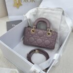 Dior Small Lady D-Joy Bag Purple For Women 6,3in/16cm
