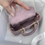 Dior Small Lady D-Joy Bag Purple For Women 6,3in/16cm