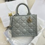 Dior Small Book Tote Bag Grey For Women 10,4in/26,5cm