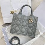 Dior Small Book Tote Bag Grey For Women 10,4in/26,5cm