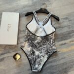 Dior Swimsuit Toile De Jouy Black For Women