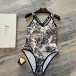 Dior Swimsuit Toile De Jouy Black For Women