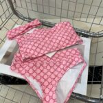 Gucci Swimsuit GG Checkered Pink For Women