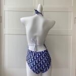 Dior Swimsuit Lace-Up Oblique Blue For Women