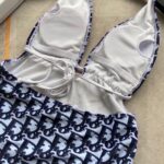 Dior Swimsuit Lace-Up Oblique Blue For Women