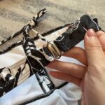 Chanel Swimsuit Lace-Up Neck Black For Women
