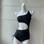 Chanel Swimsuit Drawstring Black For Women