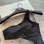 Chanel Swimsuit Drawstring Black For Women