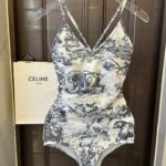 Dior Swimsuit Toile De Jouy White For Women