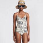 Dior Swimsuit Toile De Jouy White For Women